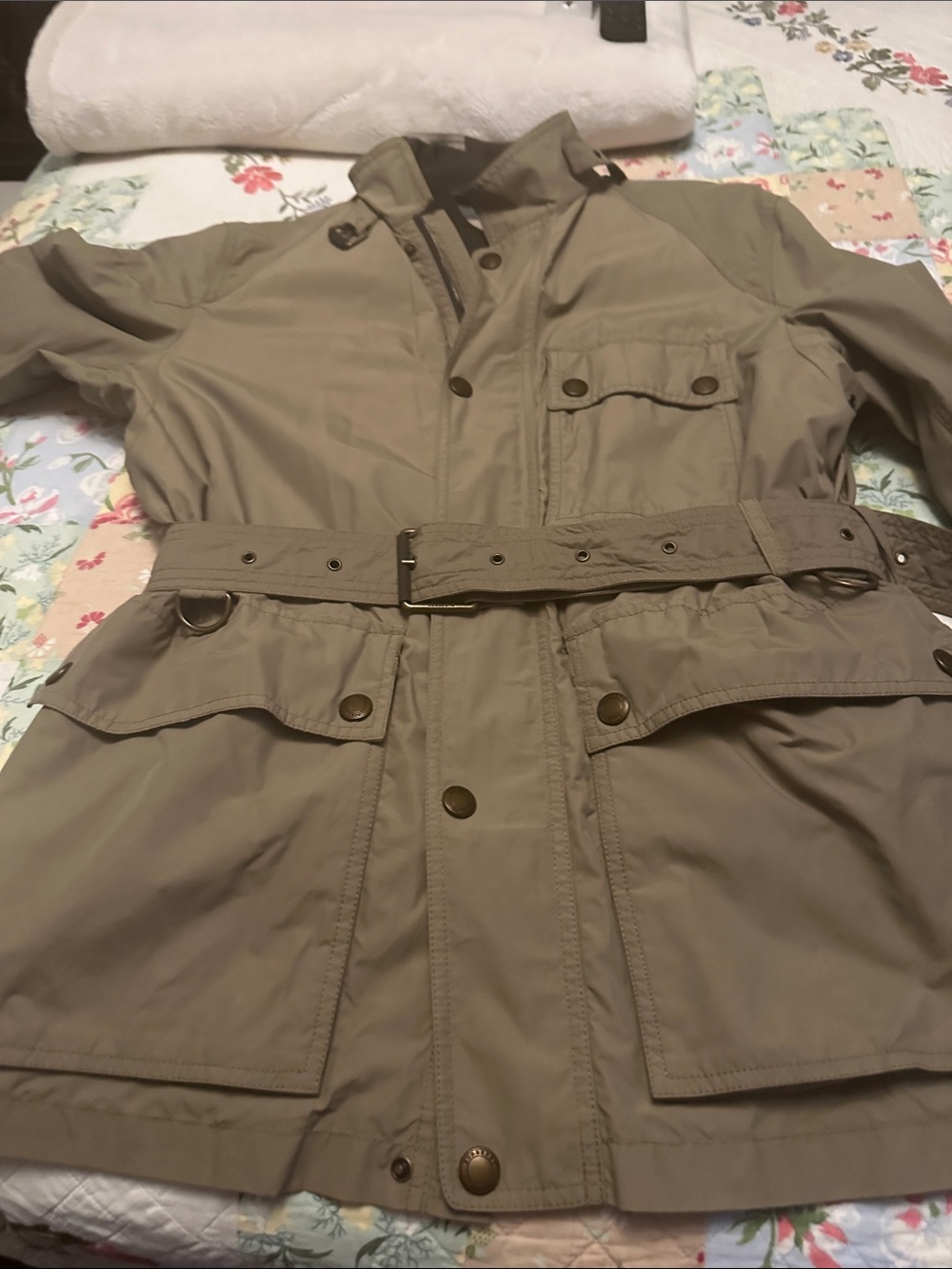 Burberry Dark Brown Quilted Vest with jacket used twice